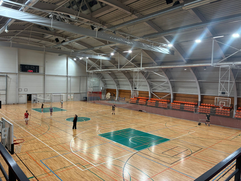 Modern lighting in Talsi city sports facilities